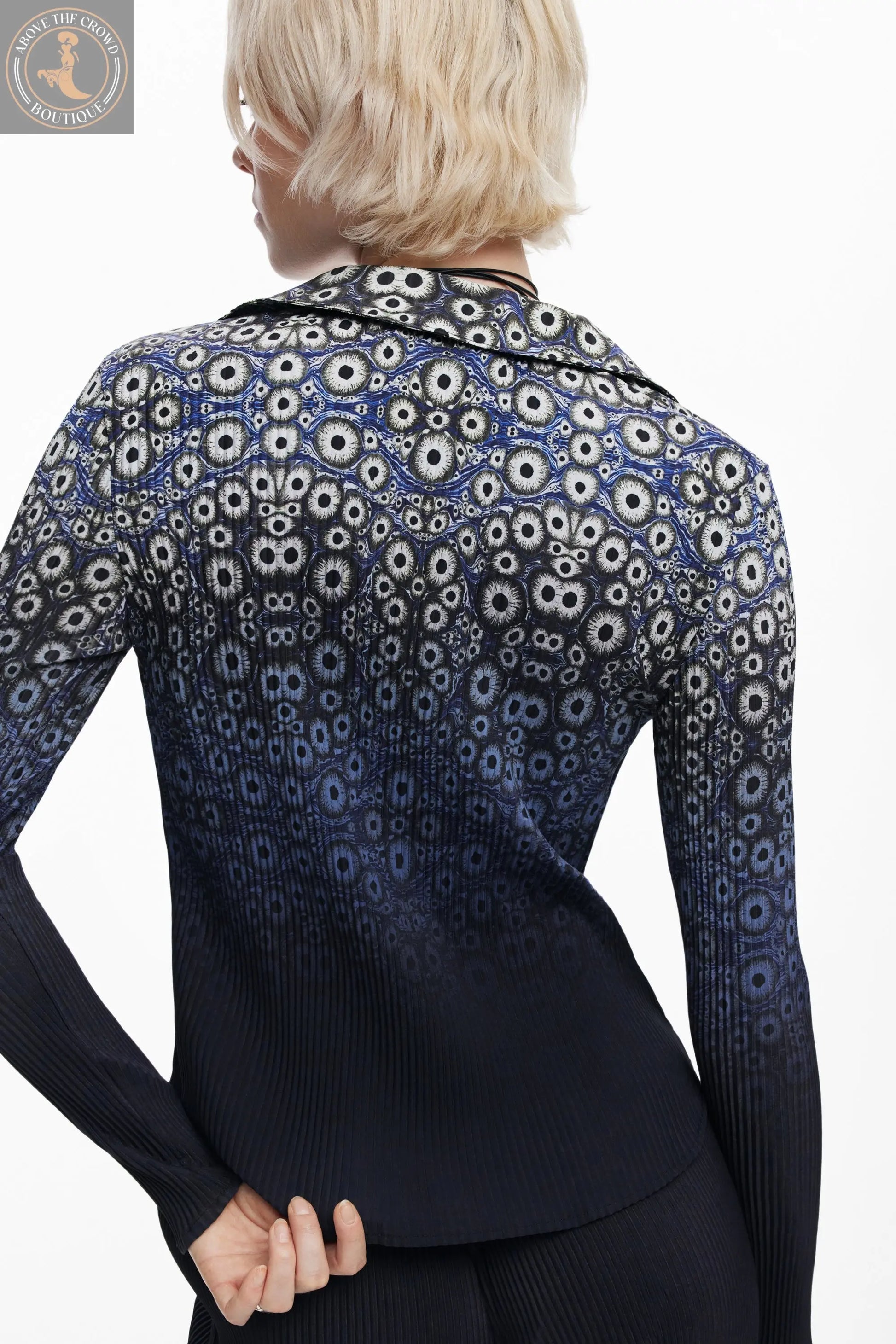 Desigual Women's 'Celulas Lacroix' Print Shirt - Unique Cellular Design, Slim Fit Desigual