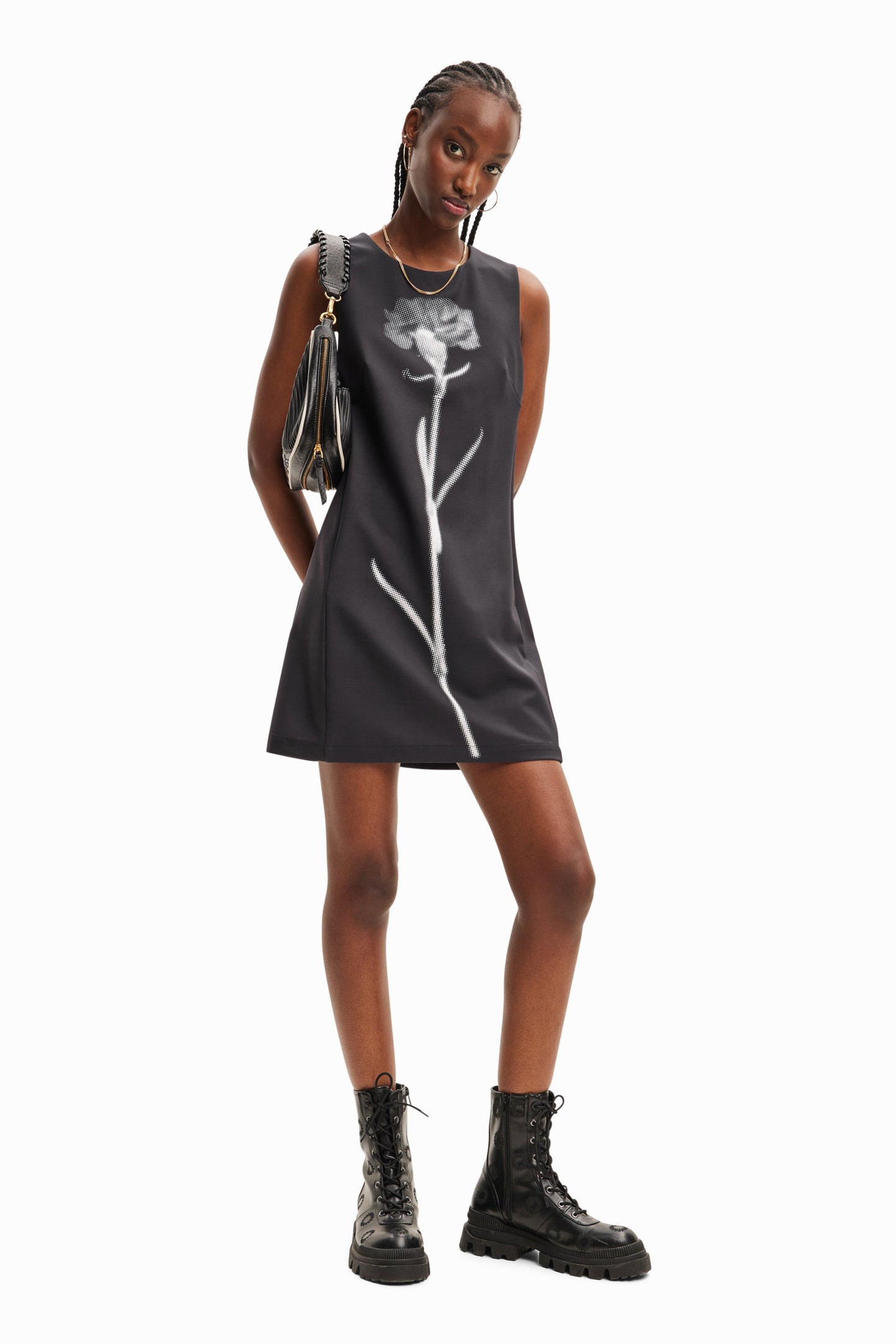 Desigual 'Carnation Dream' Mini Dress - Unique Floral Print, European Style Desigual