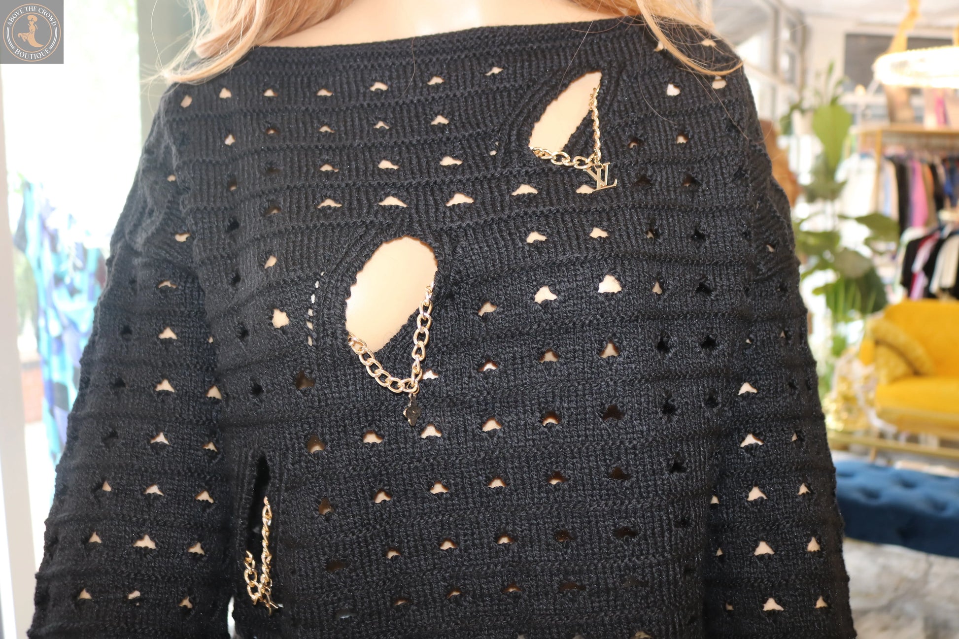 Distressed Knit Sweater - European Style, Unique Design - Above The Crowd Nobello