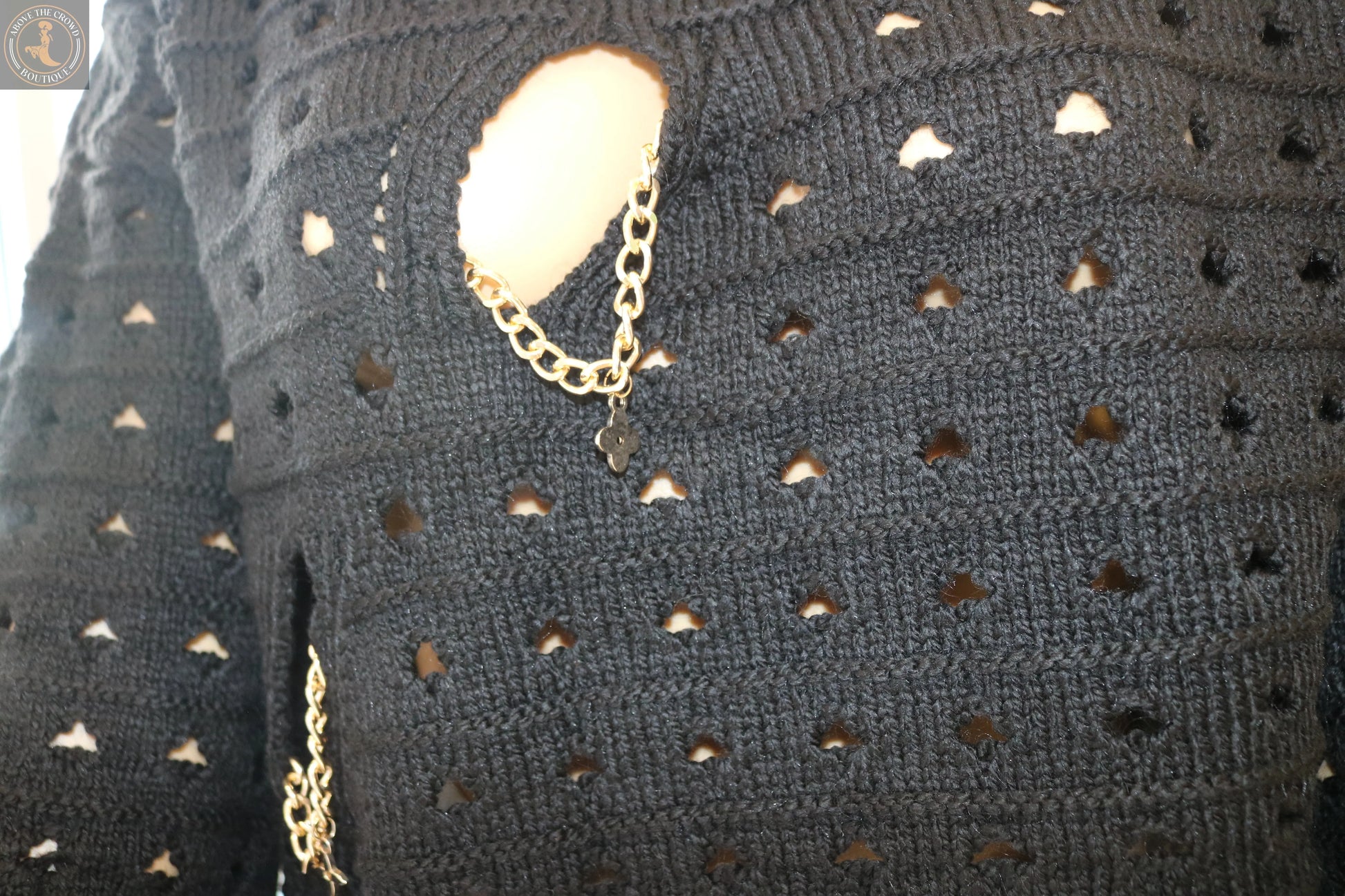 Distressed Knit Sweater - European Style, Unique Design - Above The Crowd Nobello