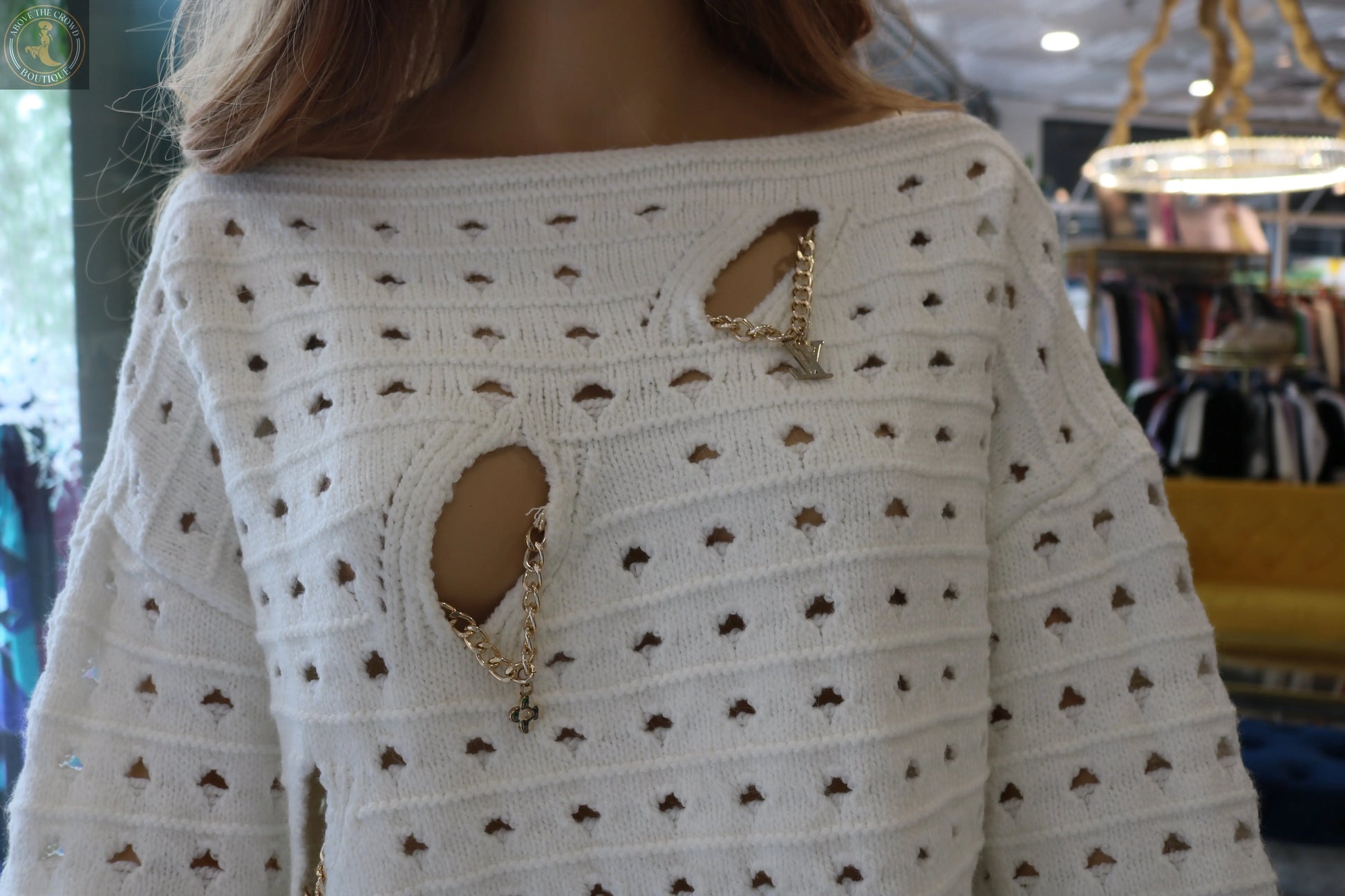 Distressed Knit Sweater - European Style, Unique Design - Above The Crowd Nobello