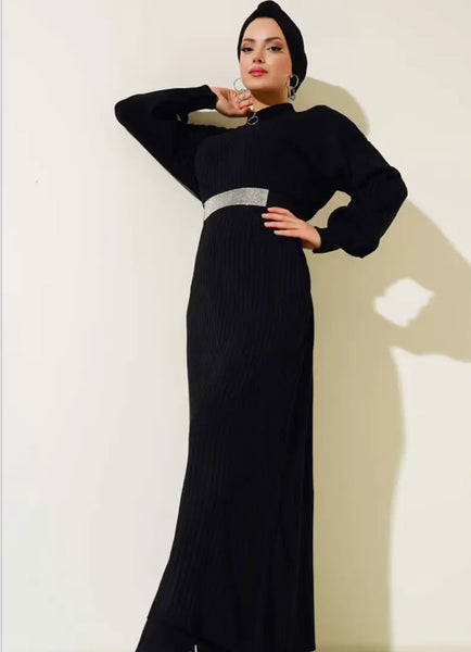 Bigdart Modest Knitwear Dress - Black - Women | clothing | Dresses | maxi-dresses | modest-wear | dresses-jumpsuits Dresses