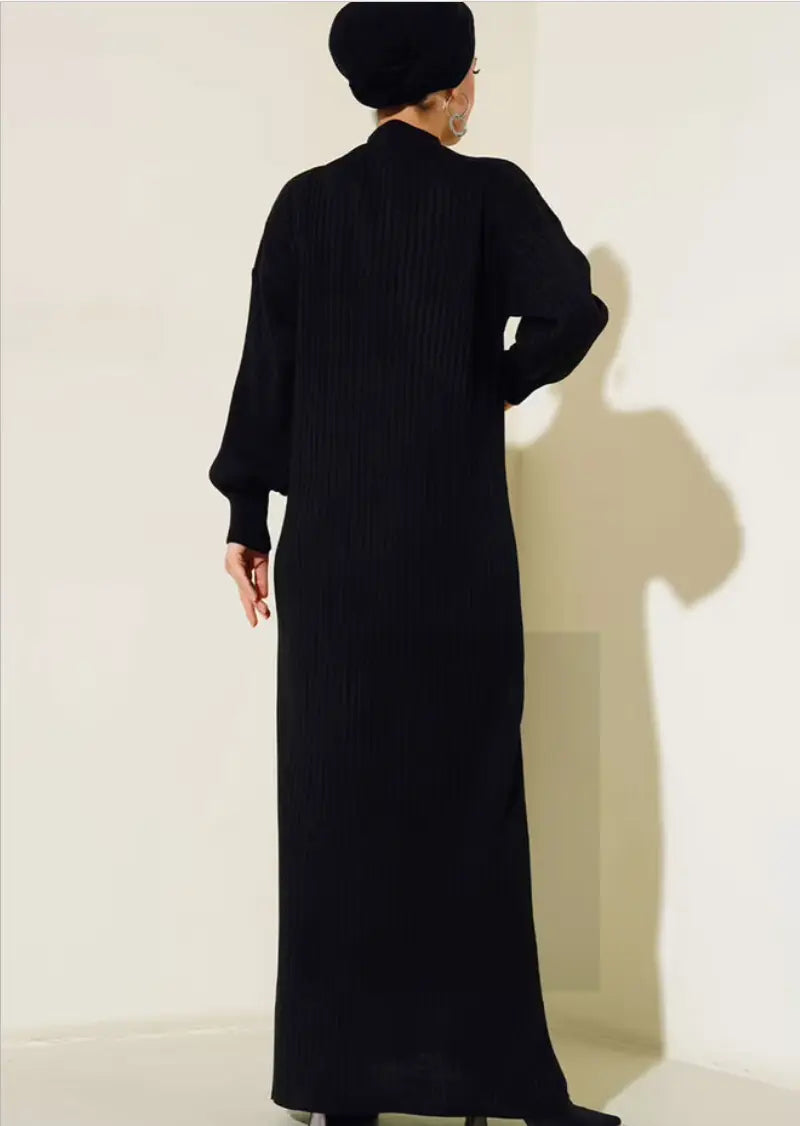 Elegant Black Maxi Abaya Dress for Women | Modest Islamic Evening Gown Bigdart