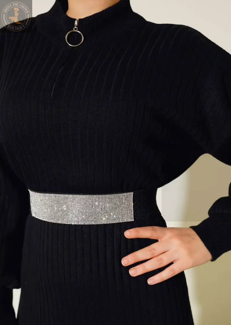 Elegant Black Maxi Abaya Dress for Women | Modest Islamic Evening Gown Bigdart