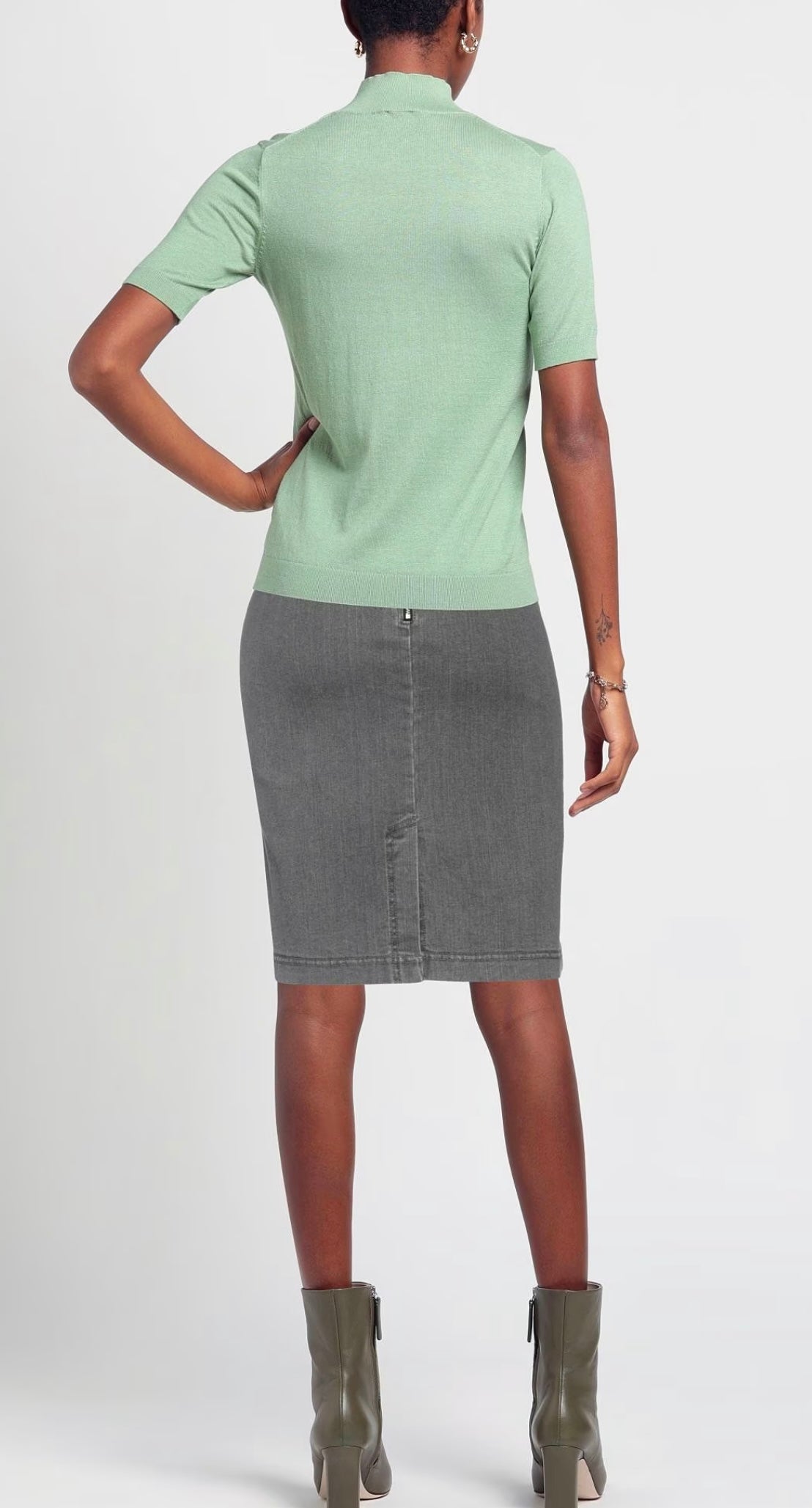 Elisa Cavaletti Black Jean Skirt ELW19055909 Elisa Cavaletti