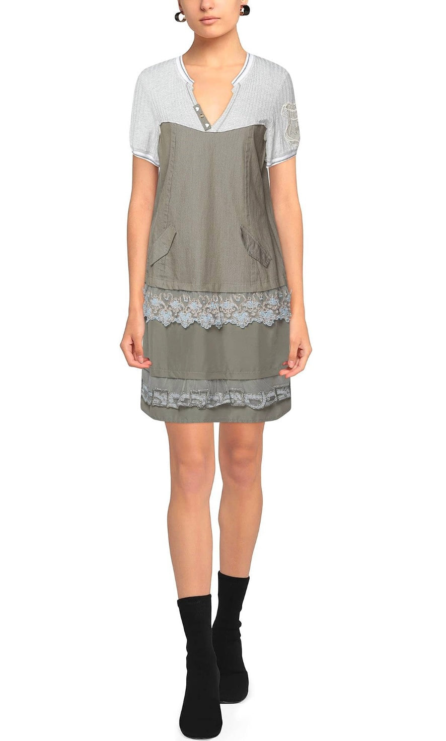 Elisa Cavaletti Military Green Dress EJP202034306 Elisa Cavaletti