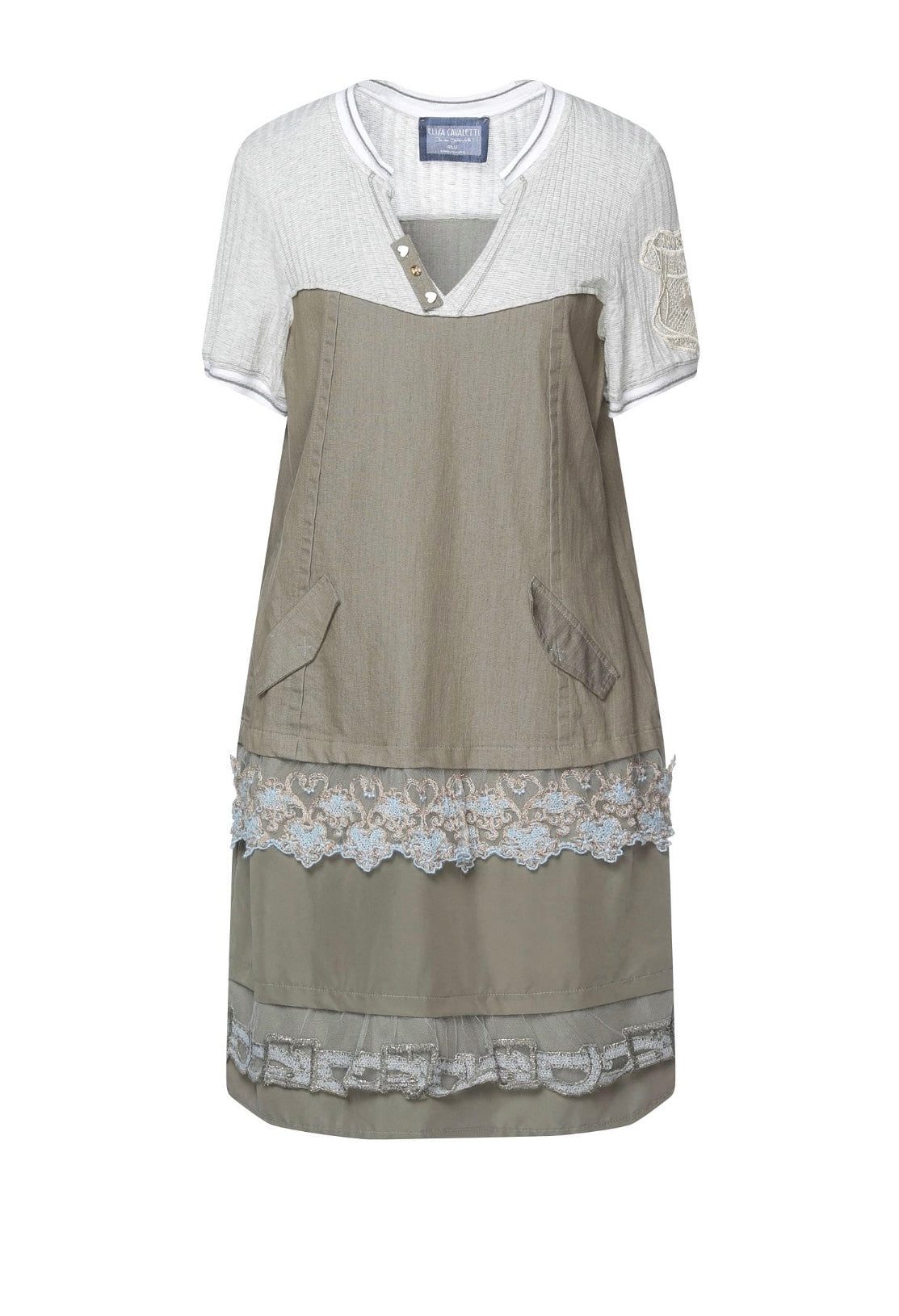 Elisa Cavaletti Military Green Dress EJP202034306 Elisa Cavaletti