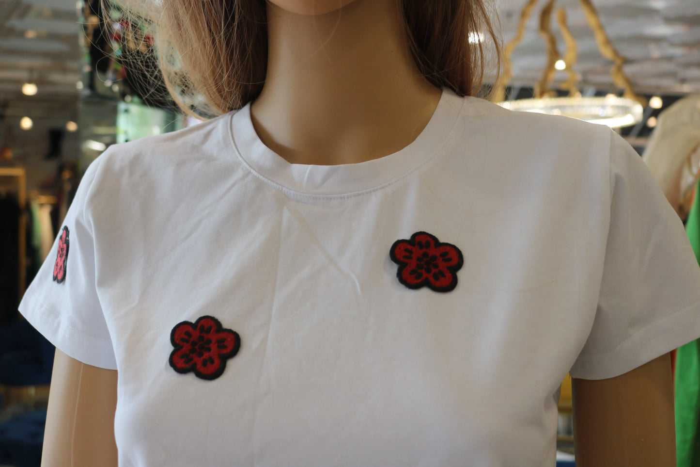 Embroidered Floral Tee - Chic European Style | Above The Crowd Boutique Zanardi Fashion