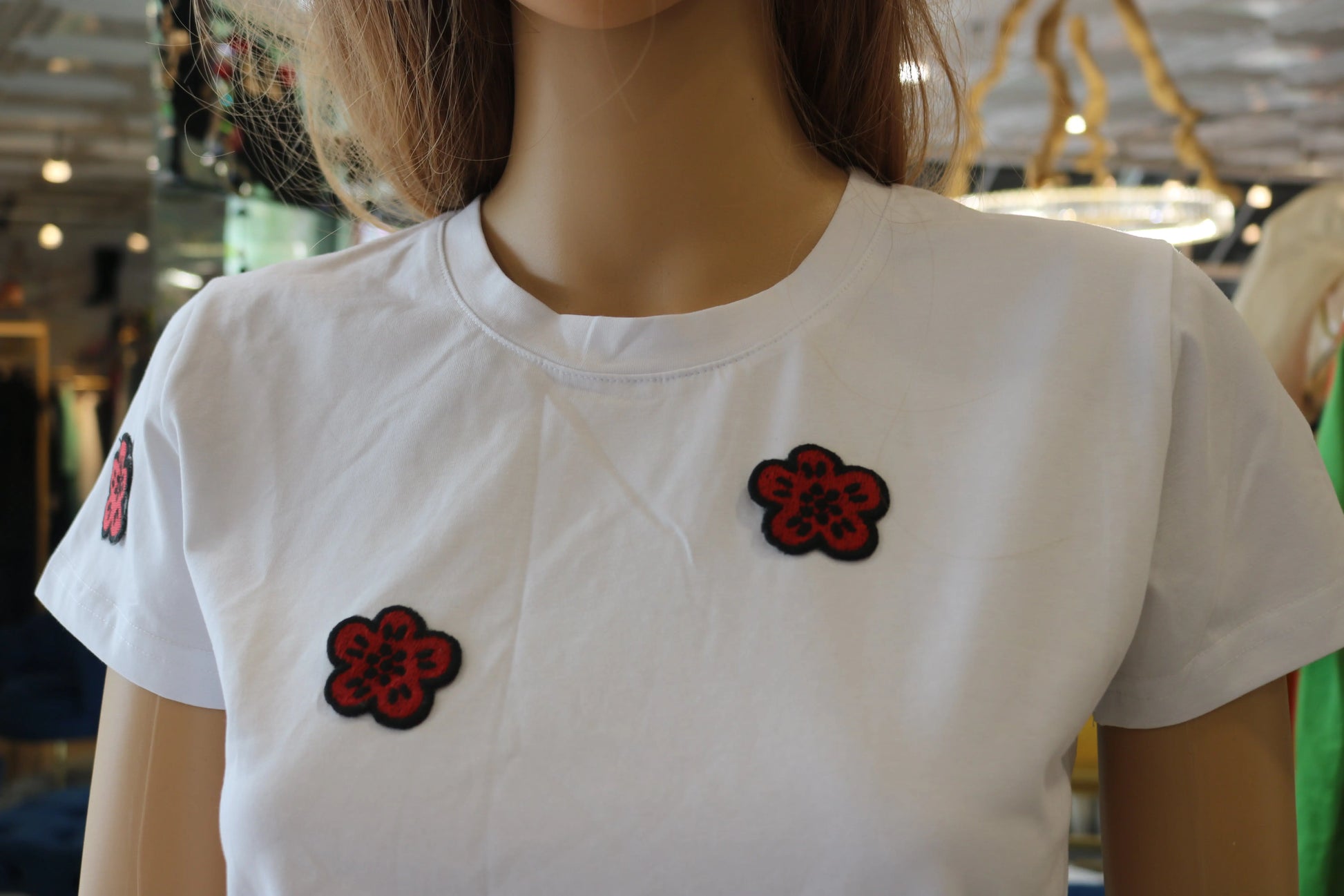 Embroidered Floral Tee - Chic European Style | Above The Crowd Boutique Zanardi Fashion
