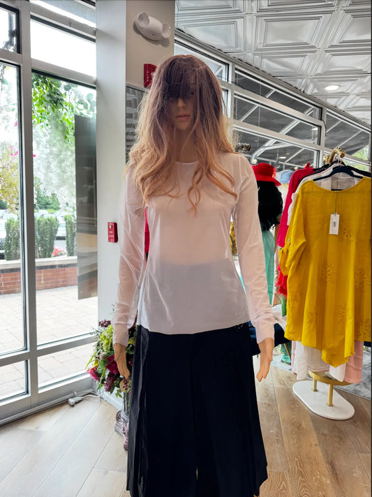 European Chic Sheer Long Sleeve Top by Bize Bize