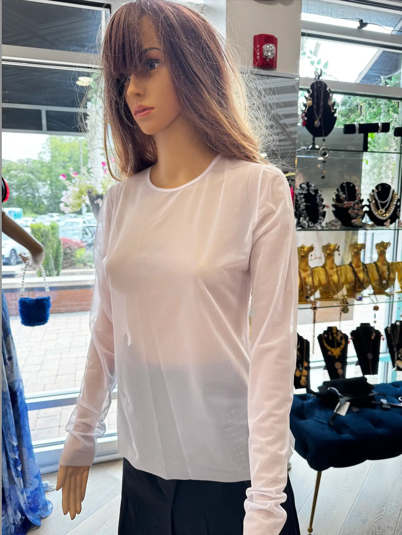 European Chic Sheer Long Sleeve Top by Bize Bize