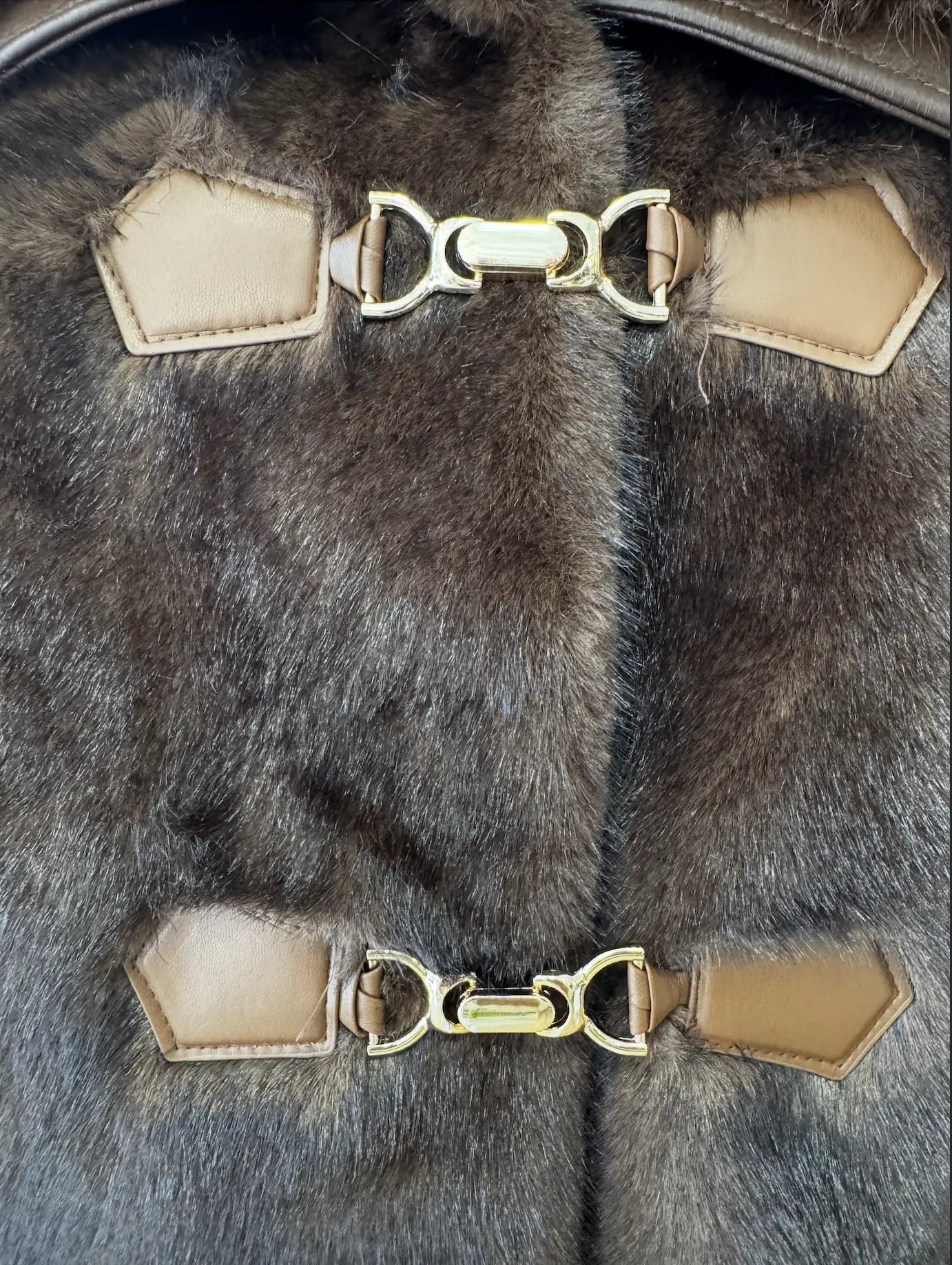 European Faux Fur Jacket: Double-Breasted Style Karma