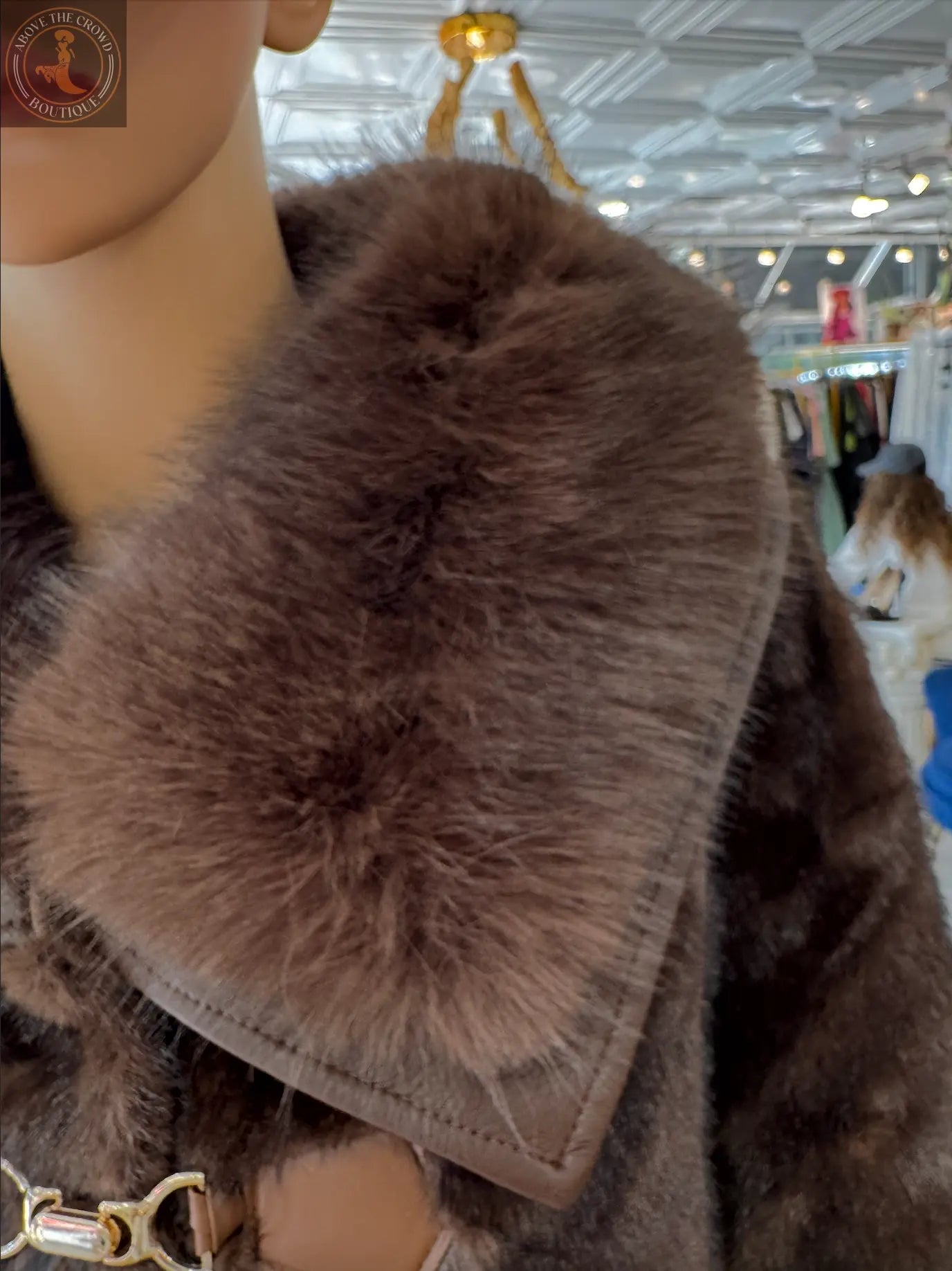 European Faux Fur Jacket: Double-Breasted Style Karma