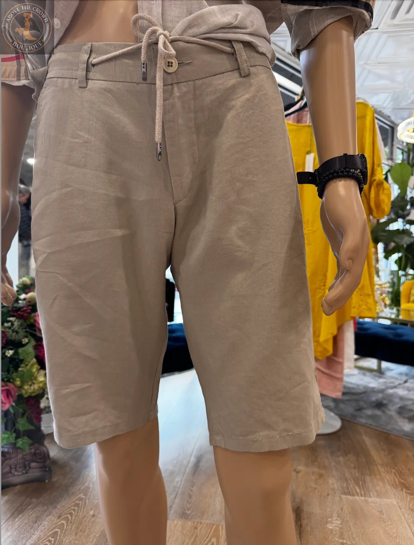 European Linen Bermuda Shorts for Men – Effortless Chic & Adjustable Comfort Above The Crowd Boutique
