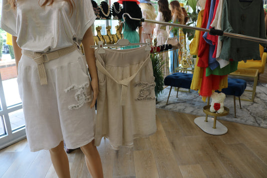 European Linen Shorts - Women's Summer Fashion, Unique Design Karma