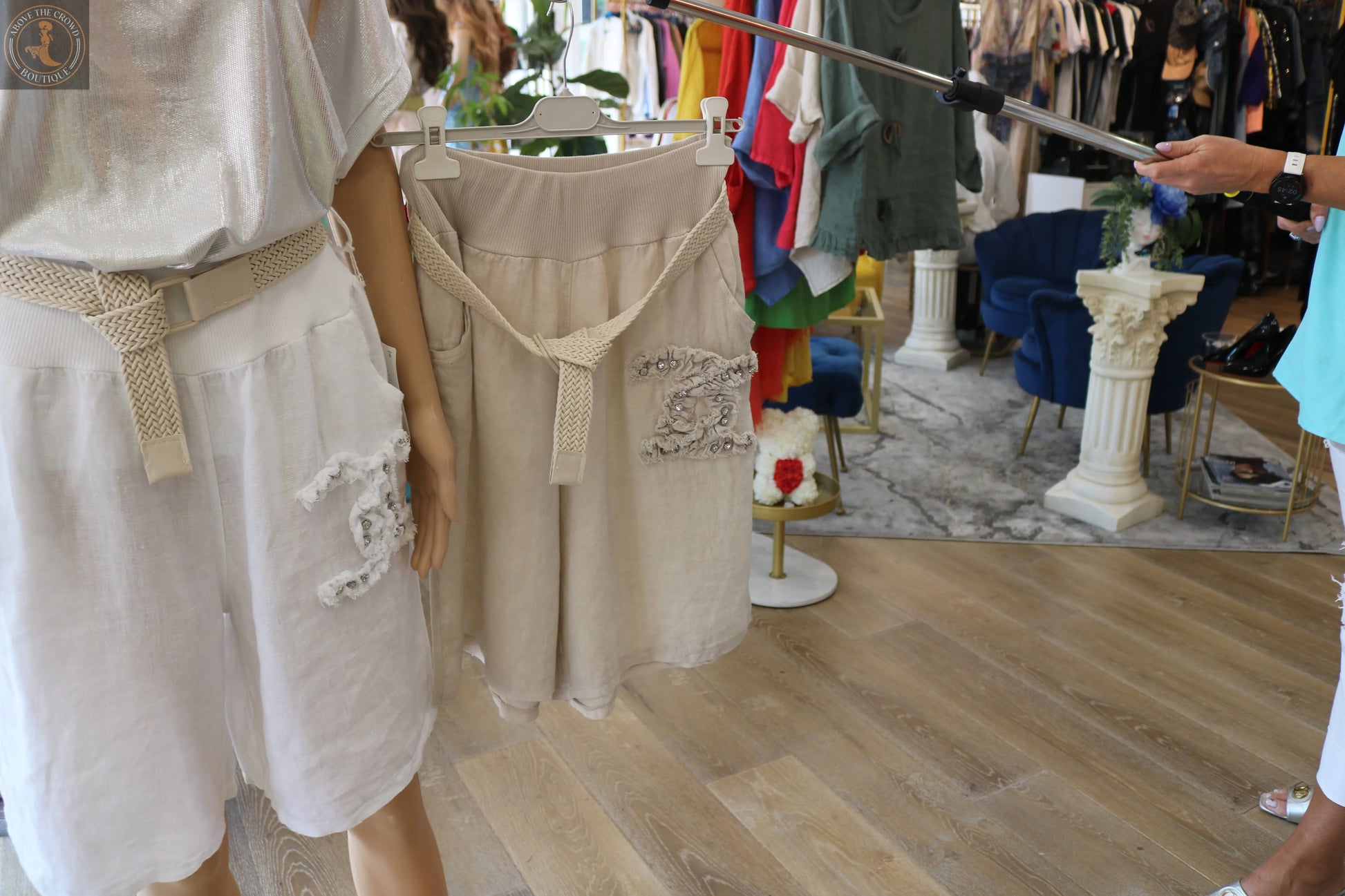 European Linen Shorts - Women's Summer Fashion, Unique Design Karma