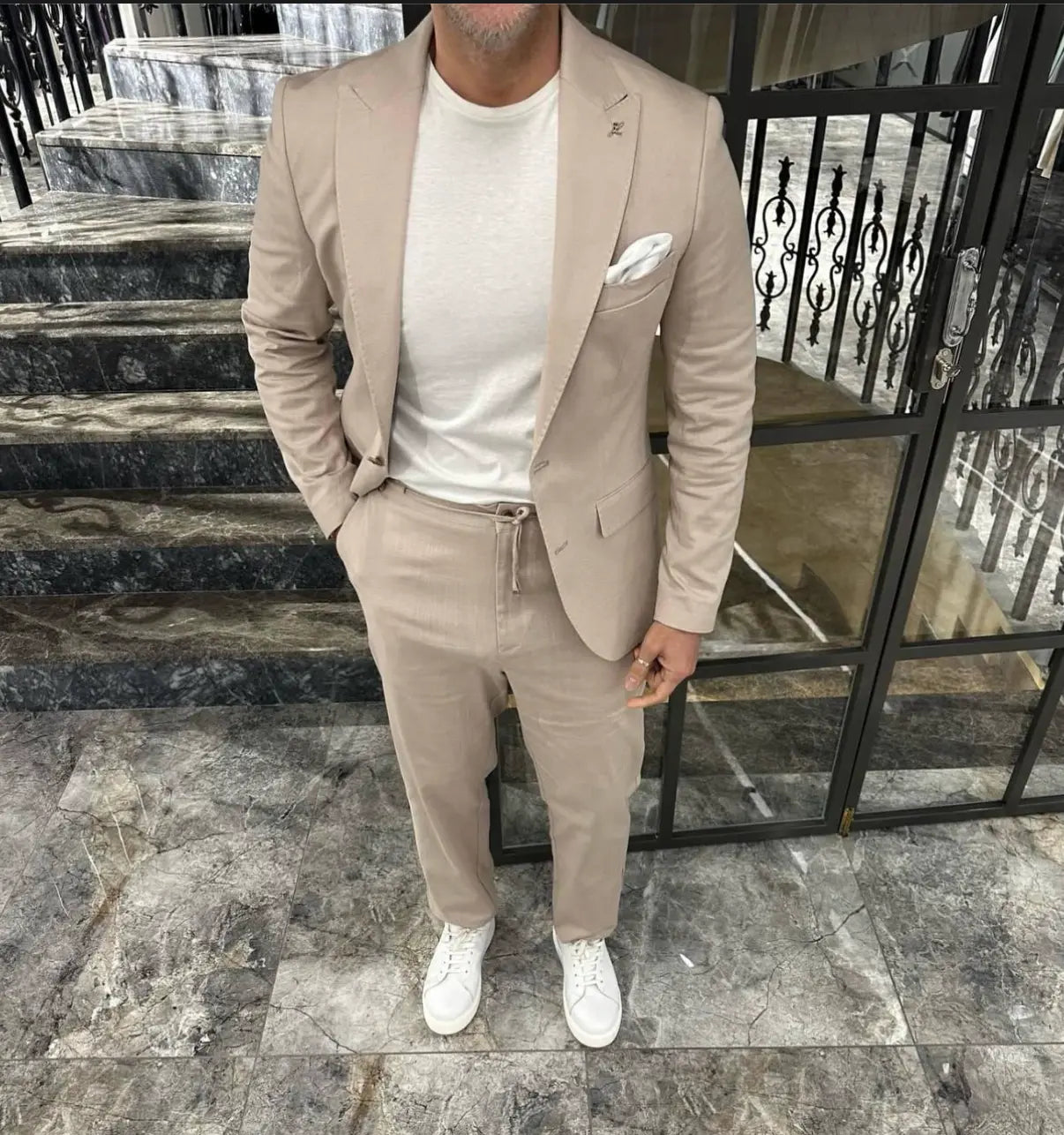 European Linen Suits for Men FCplus-Men's Fashion