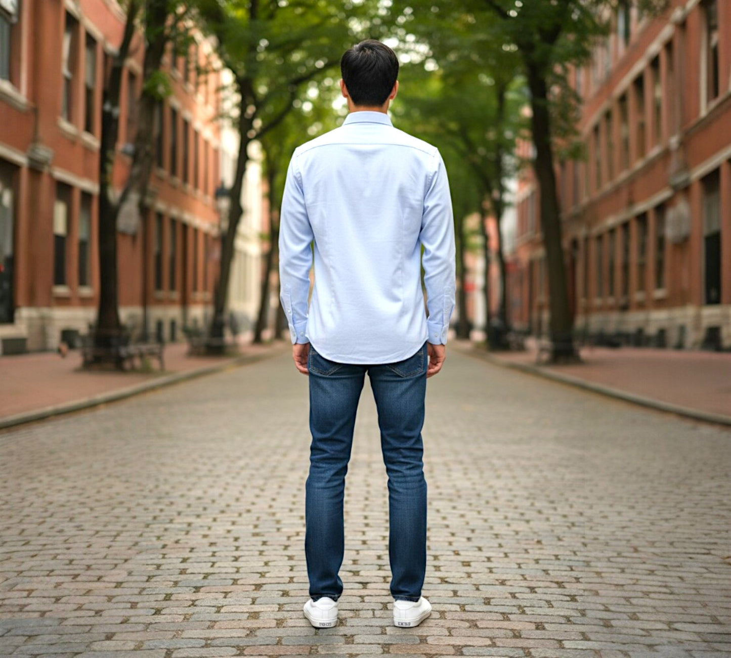 FC Plus Classic Long Sleeve Men's Dress Shirt - ABOVE the crowd boutique