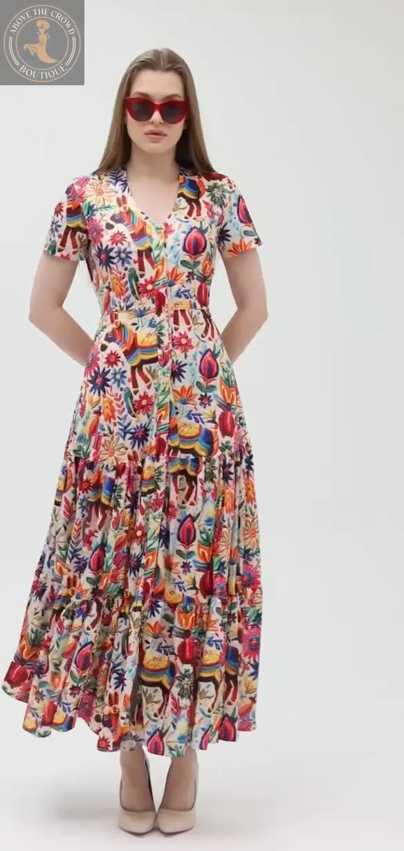 silk shirt dress by boutique V Neck Silk Dress - Front Buttons Silk Dress - Long Bishop Sleeves Silk Shirt Dress