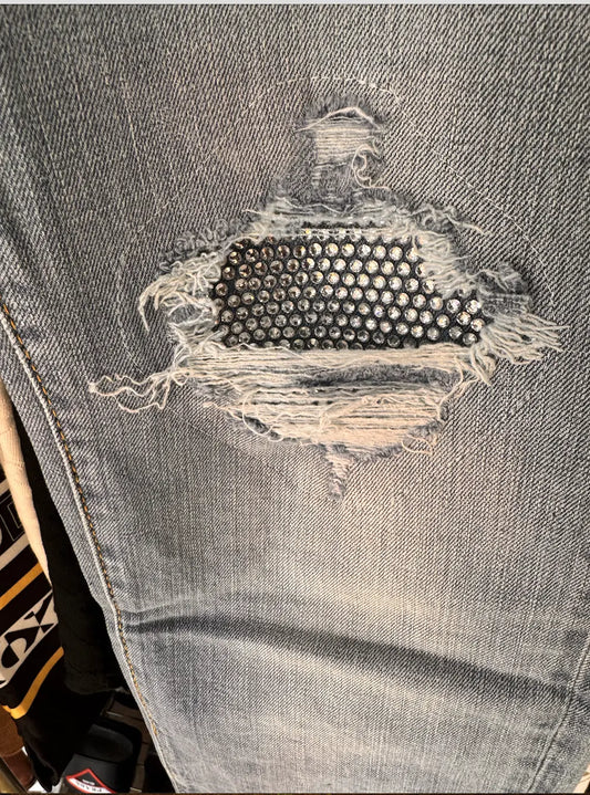 Farfetch Unisex Embellished Jeans 3843 Farfetch