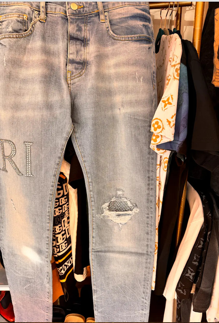 Farfetch Unisex Embellished Jeans 3843 Farfetch