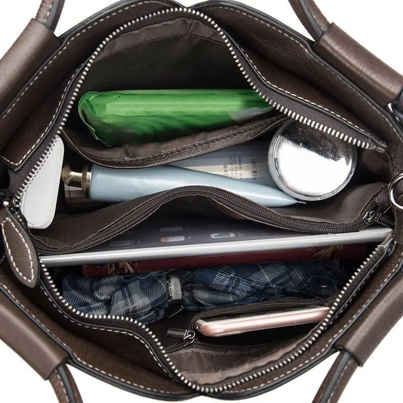 Floral Embossed Leather Handbag - Grass Green Designer Purse Zerimar 1942