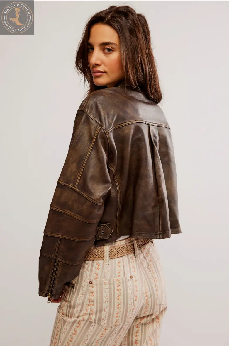 Free People ADRIENNE LEATHER JACKET OB1924362 Free People