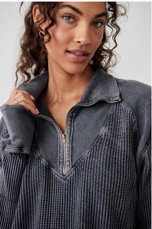 Free People Ashton Zip Thermal Sweater F23T02006 Free People