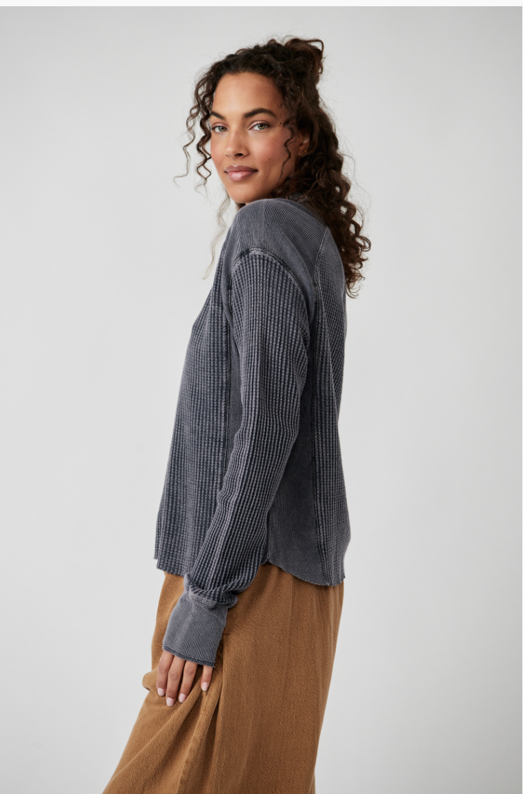 Free People Ashton Zip Thermal Sweater F23T02006 Free People