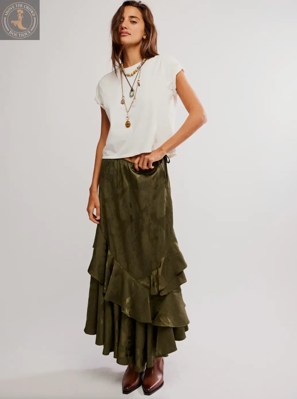 Free People Autumn Promenade Layered Ruffle Maxi Skirt – Define Your Unique Bohemian Chic Style Free People