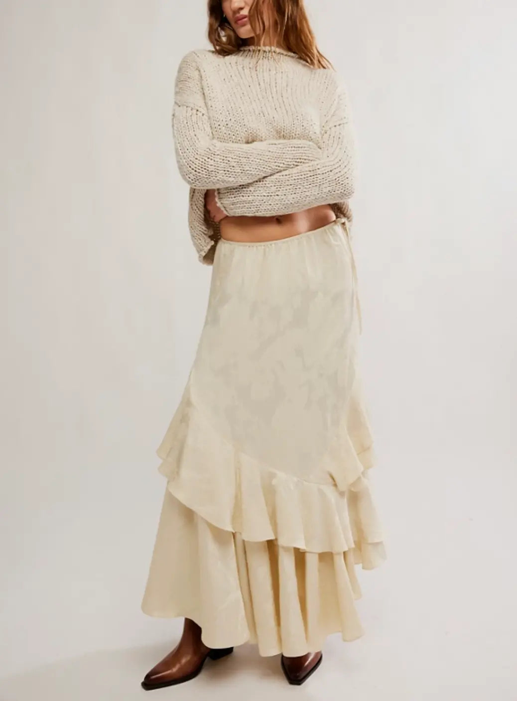 Free People Autumn Promenade Layered Ruffle Maxi Skirt – Define Your Unique Bohemian Chic Style Free People