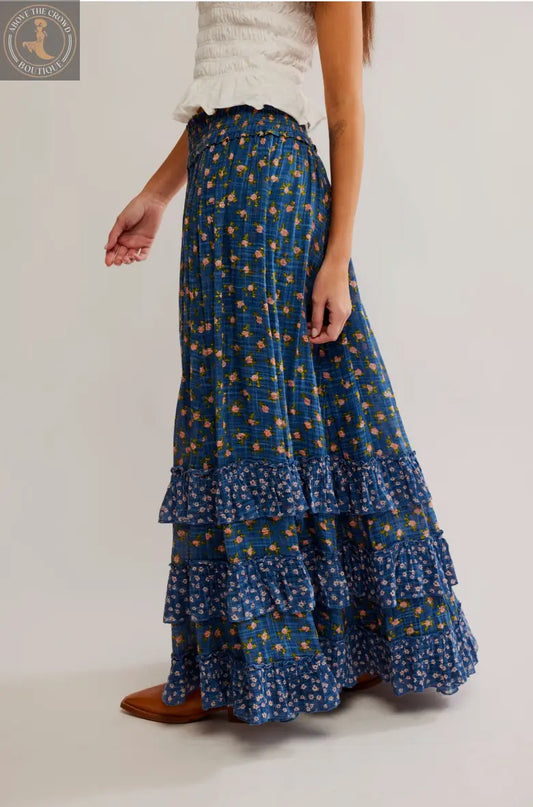 Free People Brynn Printed Maxi Skirt: Effortless Bohemian Elegance (F24SK9906) Free People