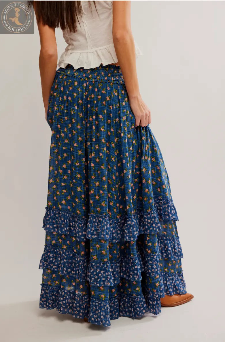 Free People Brynn Printed Maxi Skirt: Effortless Bohemian Elegance (F24SK9906) Free People