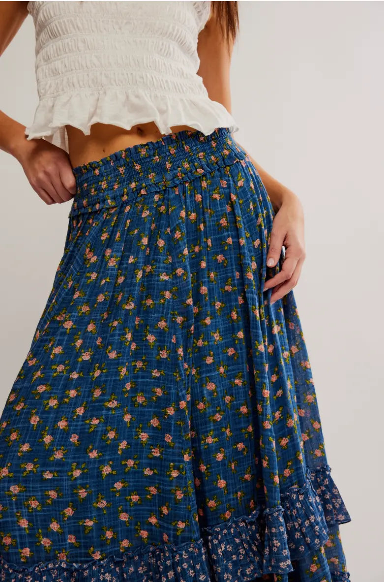 Free People Brynn Printed Maxi Skirt: Effortless Bohemian Elegance (F24SK9906) Free People