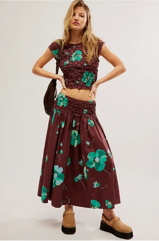 Free People Carino Printed Set OB1941518 Free People