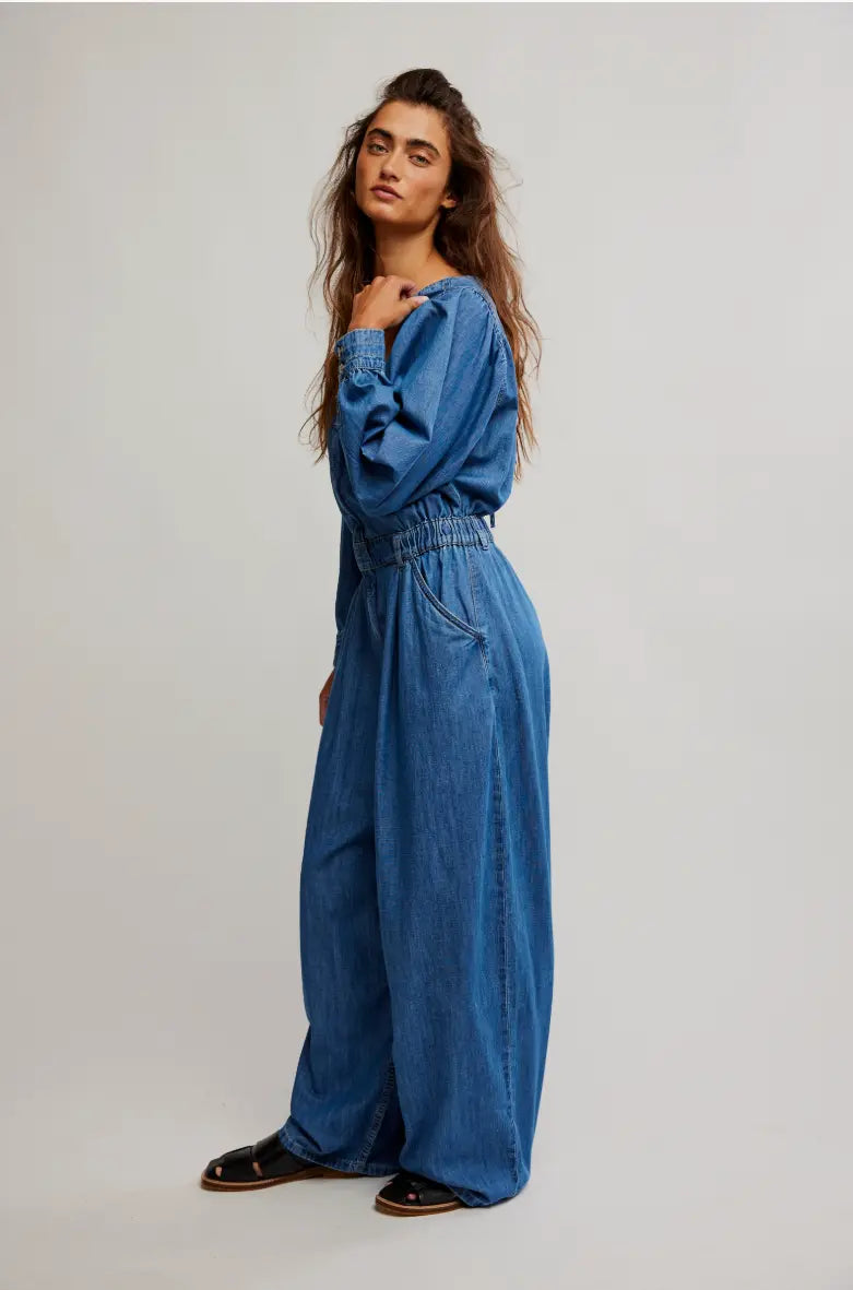 Free People Clara Wide-Leg Denim Jumpsuit: Define Your Style with Effortless Boho Chic Free People