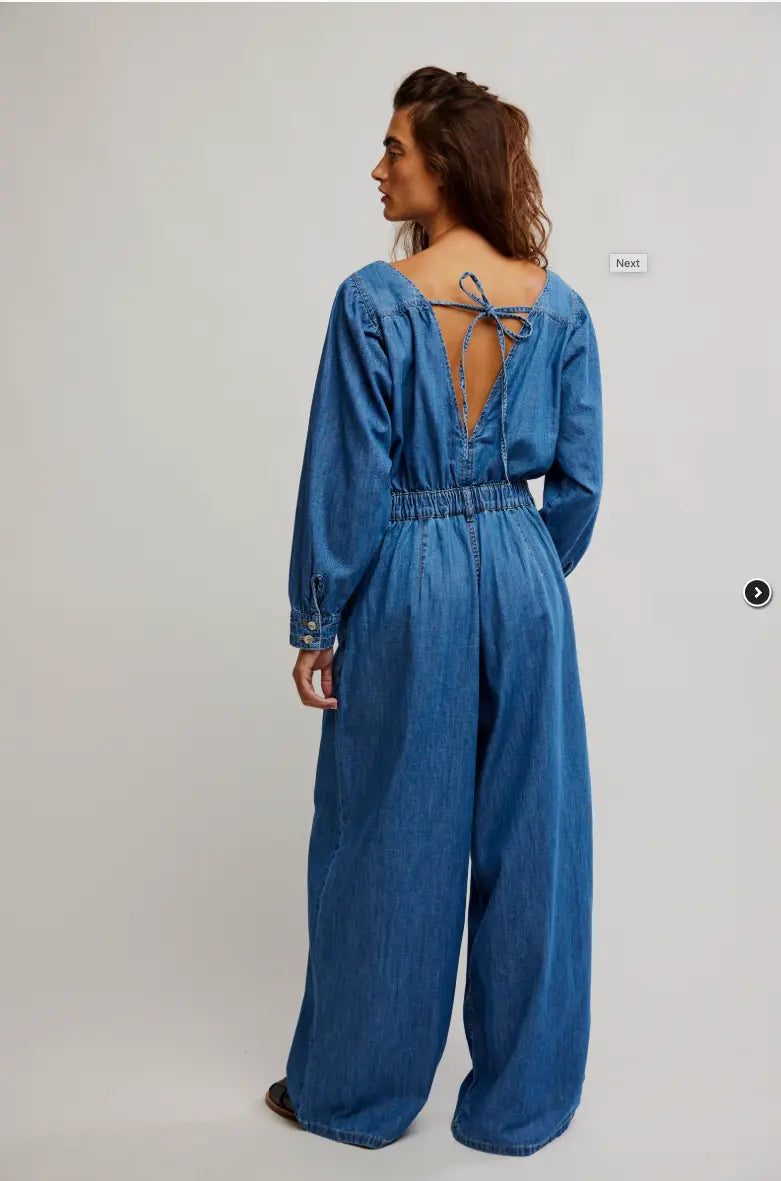 Free People Clara Wide-Leg Denim Jumpsuit: Define Your Style with Effortless Boho Chic Free People