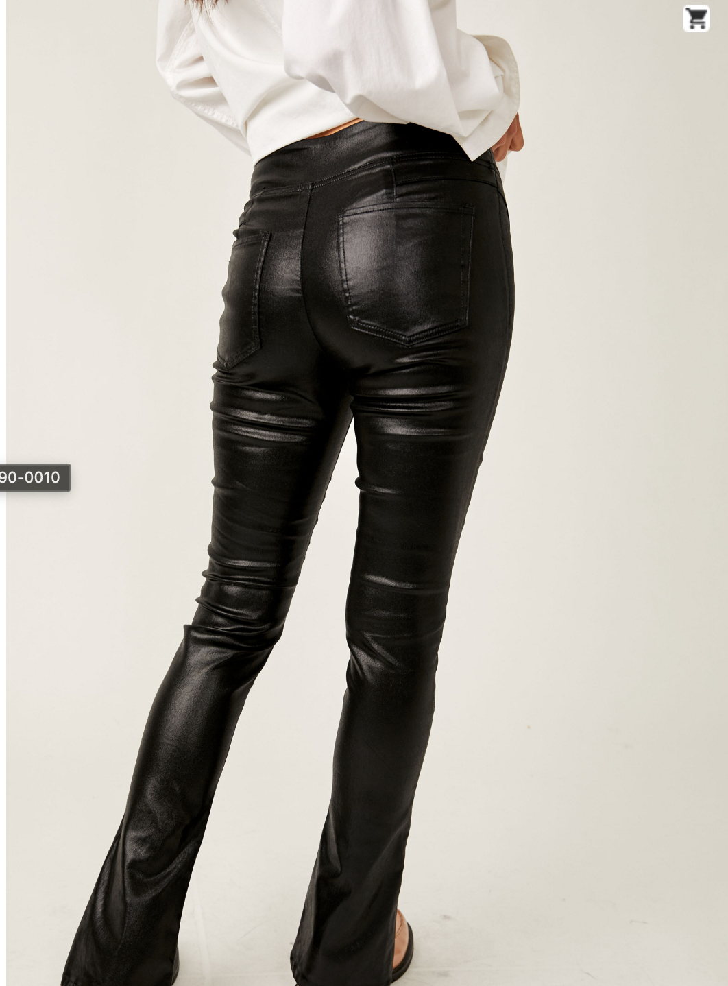 Free People Double Dutch Faux Leather Pants - High Waist, Slim Fit, Modern Flare Desigual