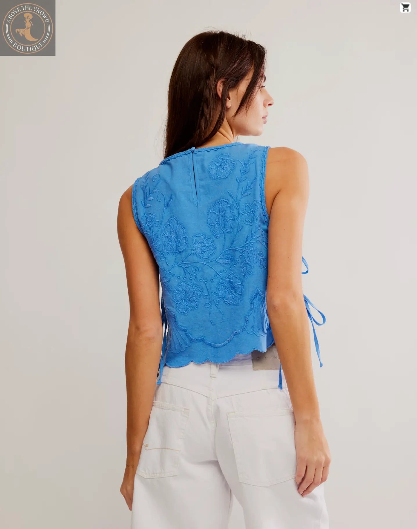 Free People Faded Gardens Tank: Unique Embroidered Bohemian Cropped Top for Effortless Summer Style Free People