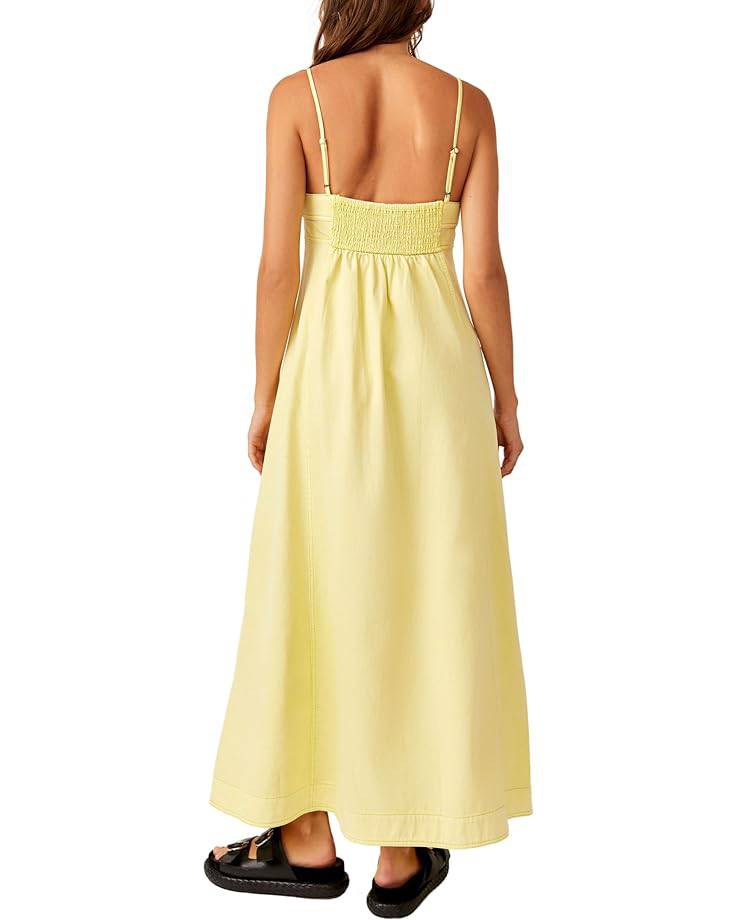 Free People Just Jill Maxi Dress - Flowy Cotton, Button Detail, Effortless Style Free People