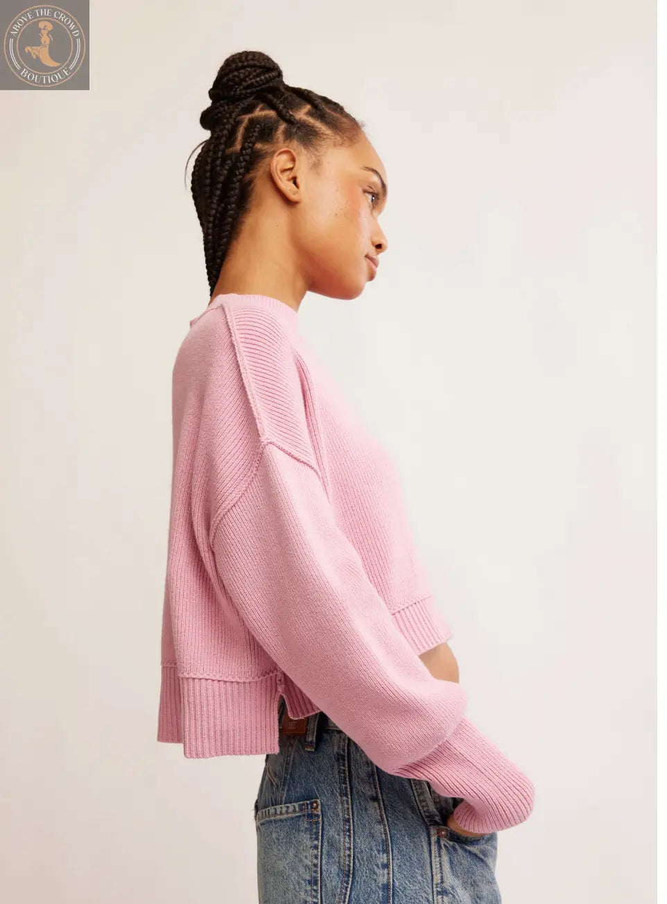 Free People OB1609060 Easy Street Crop Pullover Free People