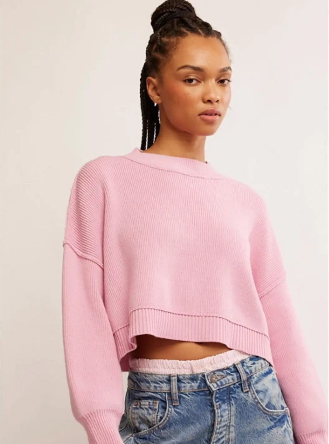 Free People OB1609060 Easy Street Crop Pullover Free People