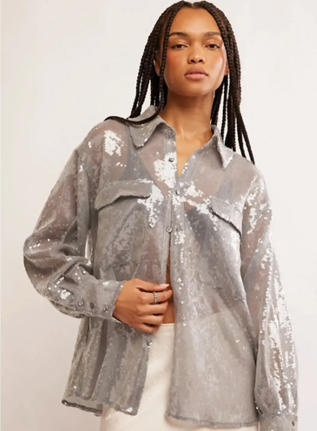 Free People OB1837164 Disco Margartia Buttondown Free People