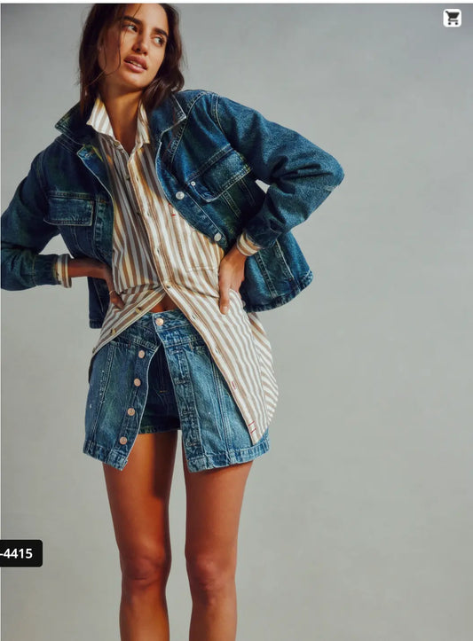 Free People OB1977947 Jade Denim Jacket Free People