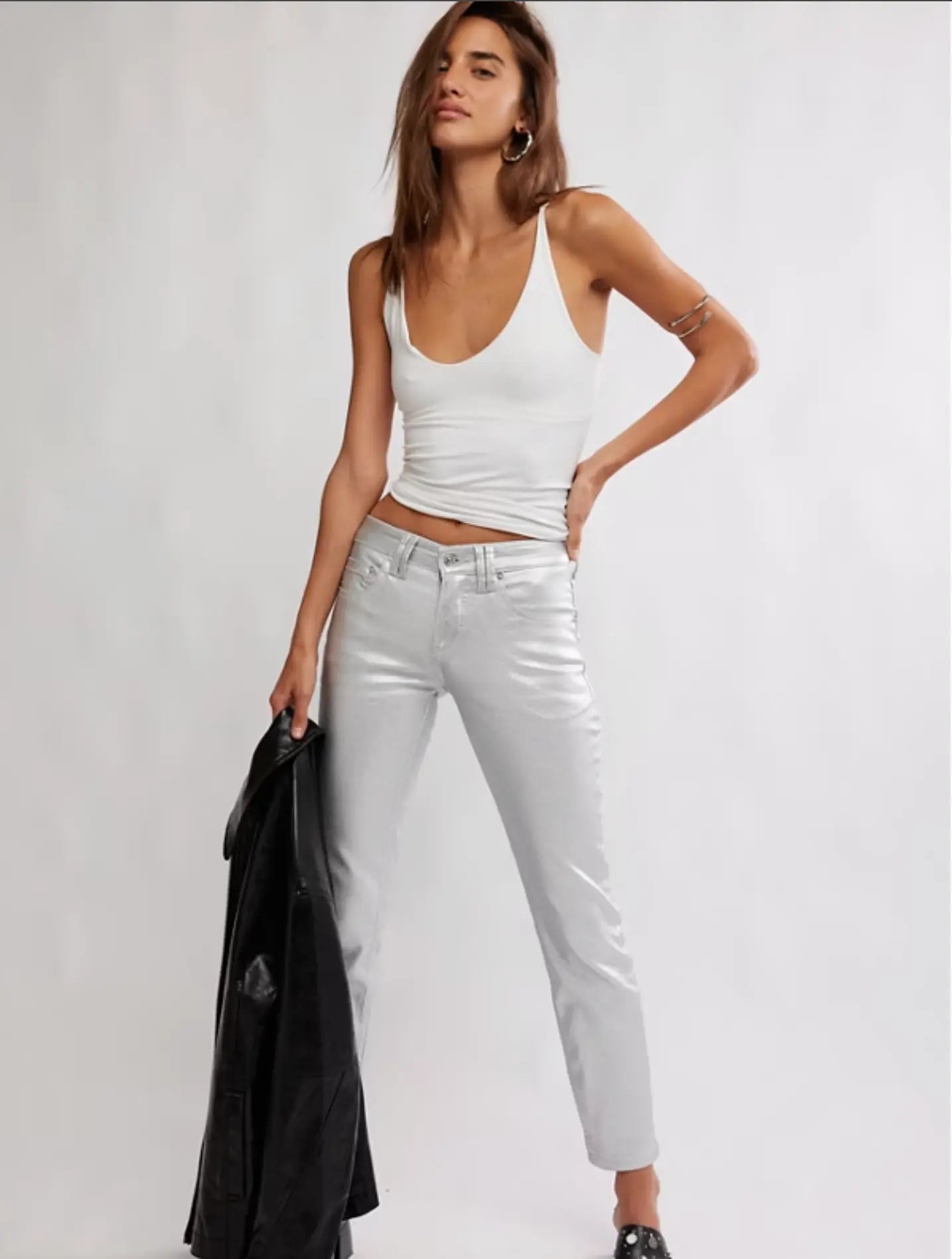 Free People ORACLE METALLIC Jeans Free People