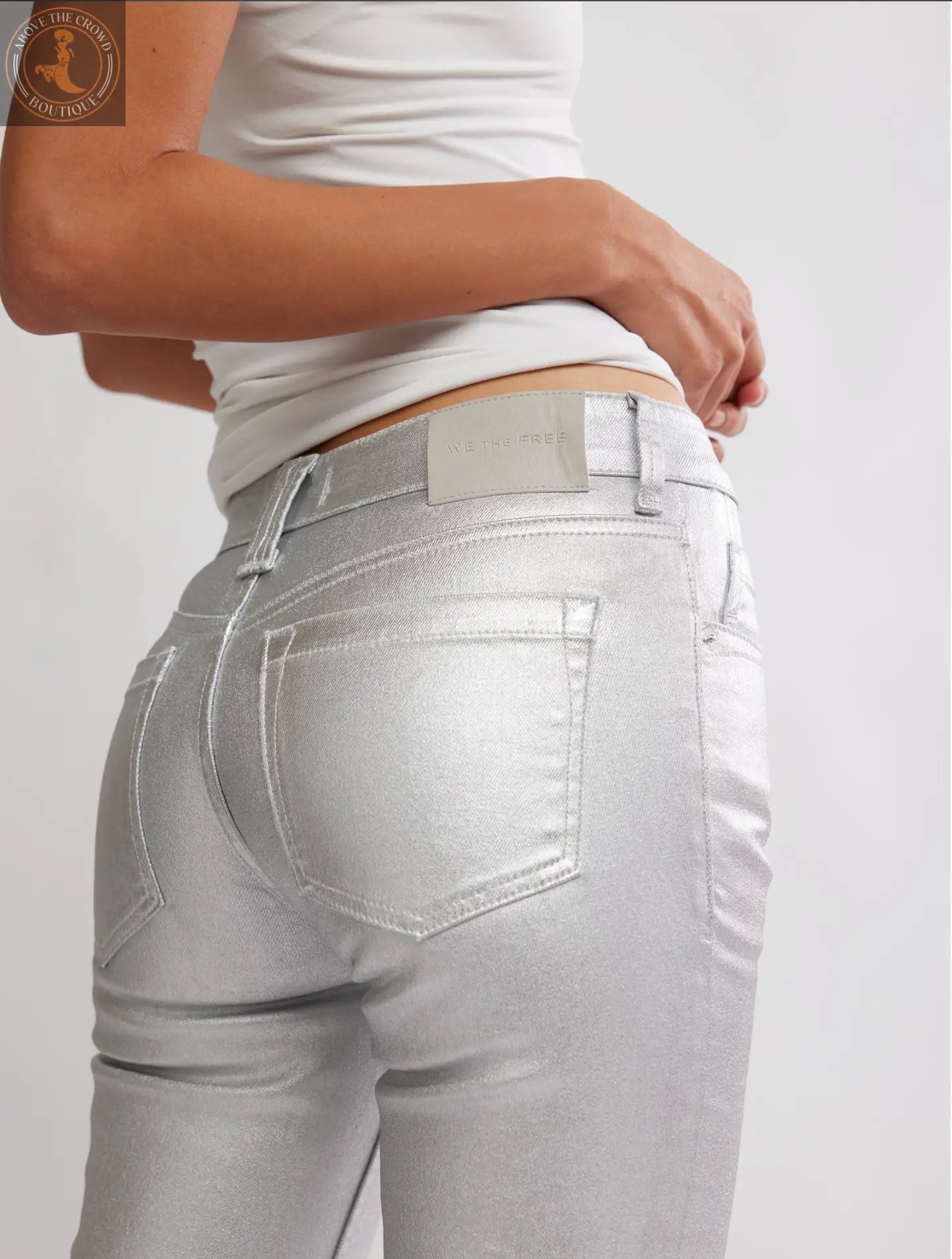 Free People ORACLE METALLIC Jeans Free People