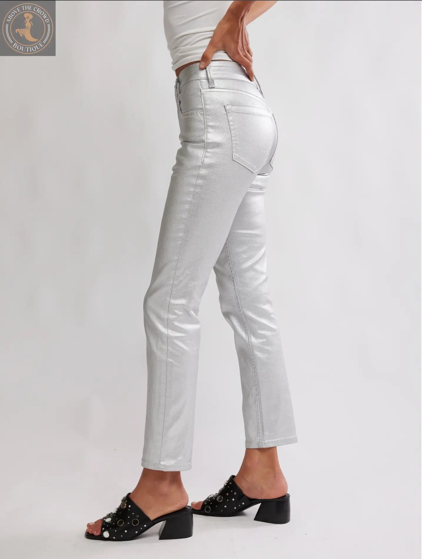Free People ORACLE METALLIC Jeans Free People