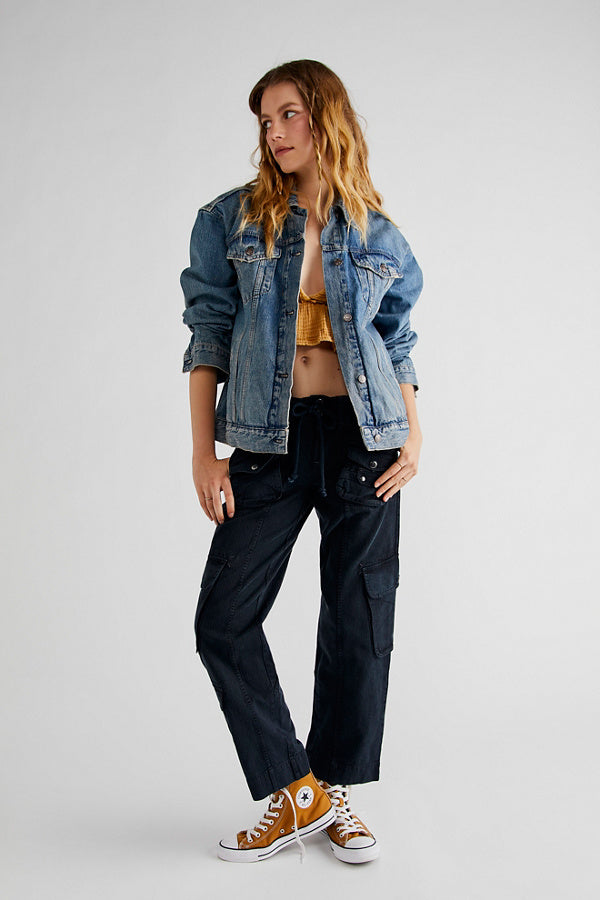 Free People Tahiti Cargo Pants - Women's High-Waisted Straight Leg - Effortless Style Free People