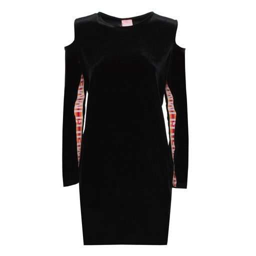 Glimmed Women Cold Shoulders Velvet Dress Glimmed