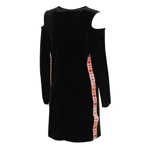 Glimmed Women Cold Shoulders Velvet Dress Glimmed